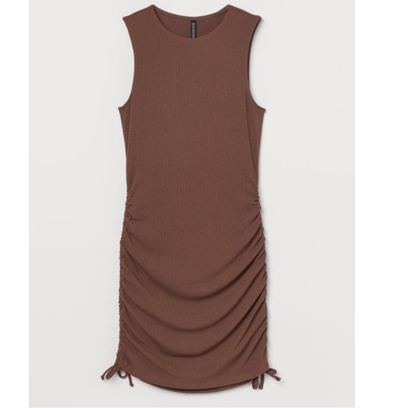 H&M | Ribbed Jersey Mini Dress Sz M - Picture 3 of 8